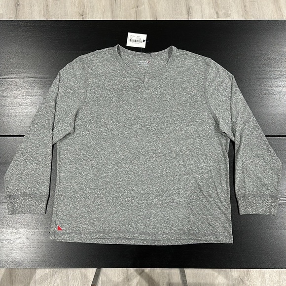 UNTUCKit Heather Grey Notch Neck Long Sleeve T -Shirt - 3XL - Picture 1 of 8